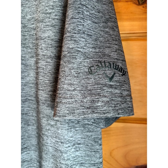 Callaway Mens Golf Polo Shirt Opti Dri Heathered Gray Short Sleeve XL - Picture 4 of 8